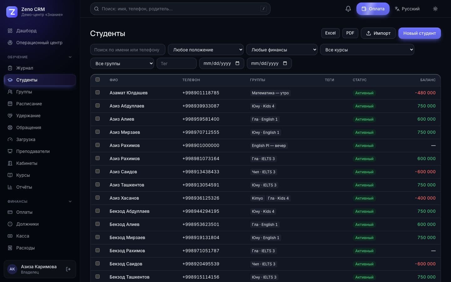 Список студентов